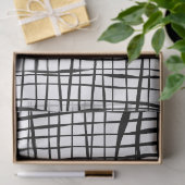 Modern Black and White Mesh Fenced Tissue Paper 薄葉紙 (ギフト)