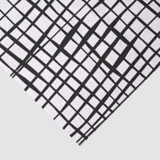 Modern Black and White Mesh Fenced Tissue Paper 薄葉紙 (詳細)