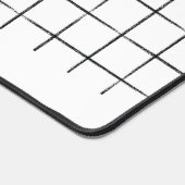 Modern Black And White Minimal Grid Business Name デスクマット (コーナー)