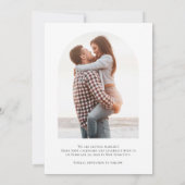 Modern Black and White Minimalist Wedding 2 Photo セーブザデート (裏面)