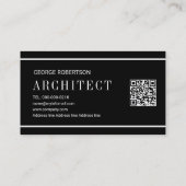 Modern black and white monogram geometric 名刺 (裏面)