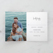 Modern Black and White Photo Chic Wedding 招待状 (内部)