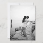 Modern Black and White Photo Minimalist Wedding 招待状 (裏面)