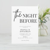 Modern Black and White Photo Rehearsal Dinner 招待状 (スタンド正面)