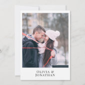 Modern Black and White Photo Rehearsal Dinner 招待状 (裏面)