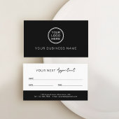 Modern Black and White Professional 予約カード