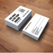 Modern Black and White QR Code Business Card 名刺