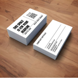 Modern Black and White QR Code Business Card 名刺