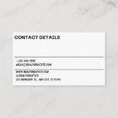 Modern Black and White QR Code Business Card 名刺 (裏面)