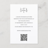 Modern Black and White QR Code Chic Wedding エンクロージャーカード (正面)