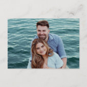 Modern Black and White QR Code Chic Wedding 出欠カード (裏面)