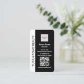 Modern Black and White QR Code Photo 名刺 (スタンド正面)