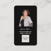 Modern Black and White QR Code Photo 名刺 (裏面)