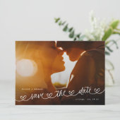 Modern Black and White QR Code Photo Save The Date セーブザデート (スタンド正面)