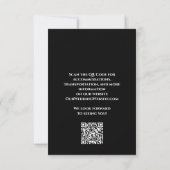 Modern Black and White QR Code Wedding RSVP (裏面)