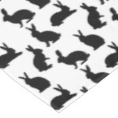Modern Black And White Rabbit Pattern Easter テーブルクロス (アングル)