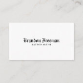 Modern Black and White Scorpion Tattoo Artist  名刺 (裏面)