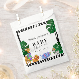 Modern Black and White Stripe Safari  Baby Shower  フェイバーバッグ