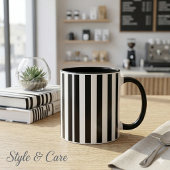 Modern Black and White Striped Combo Mug マグカップ