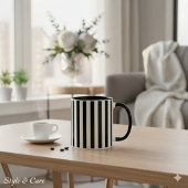 Modern Black and White Striped Combo Mug マグカップ