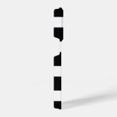 Modern Black and White Striped iPhoneケース (右側面)