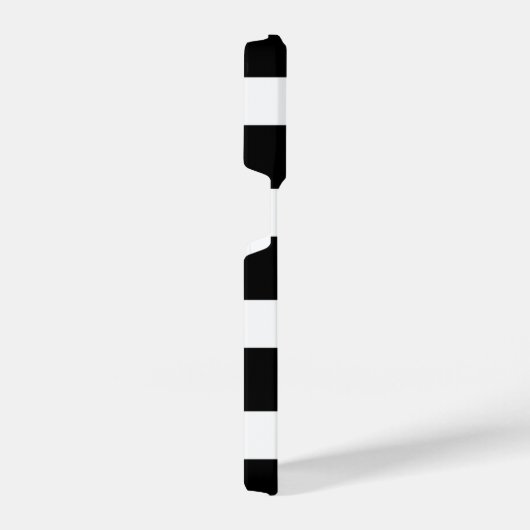 Modern Black and White Striped iPhoneケース (右側面)