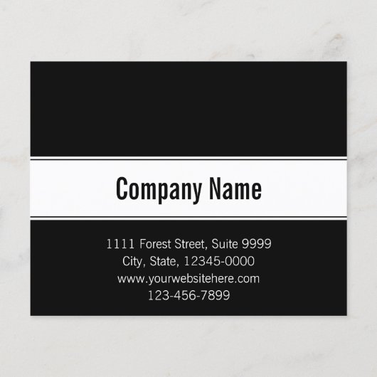 Modern Black and White Template Business Discount チラシ (裏面)