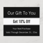 Modern Black and White Template Business Discount チラシ (正面)