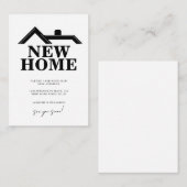 Modern Black and White We’ve Moved New Home ノートカード (正面/裏面)