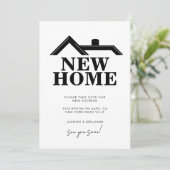 Modern Black and White We’ve Moved New Home 案内状 (スタンド正面)