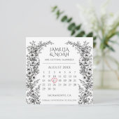 Modern Black and White Wedding Save The Date   セーブザデート (スタンド正面)