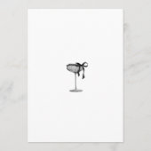 Modern Black Bow Champagne Birthday Invitation 招待状 (裏面)