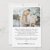 Modern Black Calligraphy Married Little Christmas シーズンカード (裏面)