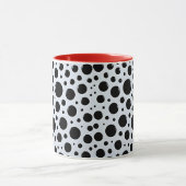 Modern Black Circle Dots マグカップ (中央)