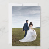 Modern Black Classic Photo Wedding 招待状 (裏面)