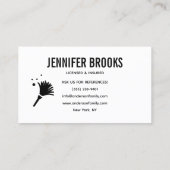 Modern Black Cleaning Service Housekeeper Maid 名刺 (裏面)