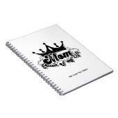 Modern Black Crown, MOM Queen of my life  ノートブック (右側)
