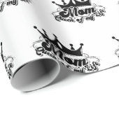 Modern Black Crown, MOM Queen of my life  ラッピングペーパー (ロールコーナー)