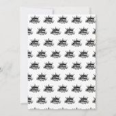 Modern Black Crown MOM Queen of my life Invitation 招待状 (裏面)