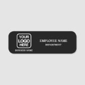 Modern Black Custom Business Name Tag 名札 (正面)