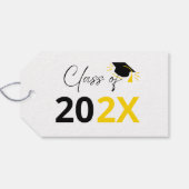 Modern Black Customizable Graduation Gift Tag ギフトタグ (裏面横)