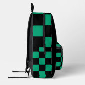 Modern Black Design with Green & Blue  プリントバックパック (左)