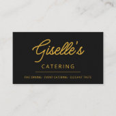 Modern Black Elegant Catering Food 名刺 (正面)