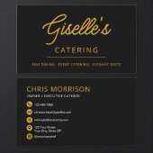 Modern Black Elegant Catering Food 名刺