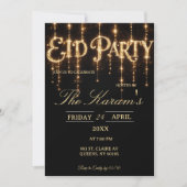 Modern Black elegant Eid Party Invitation  招待状 (正面)