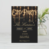 Modern Black elegant Eid Party Invitation  招待状 (スタンド正面)