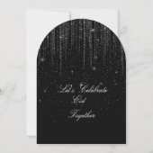 Modern Black elegant Eid Party Invitation Card 招待状 (裏面)
