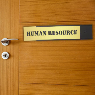 Modern Black Faux Gold Office Room Department Name サインプレート