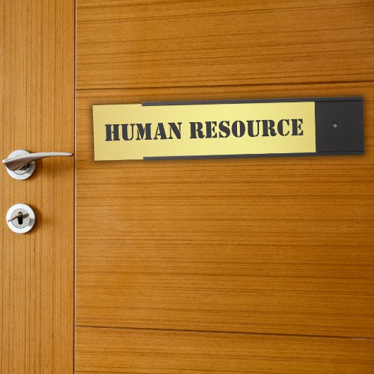 Modern Black Faux Gold Office Room Department Name サインプレート