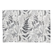 Modern black fern pattern  枕カバー (正面)